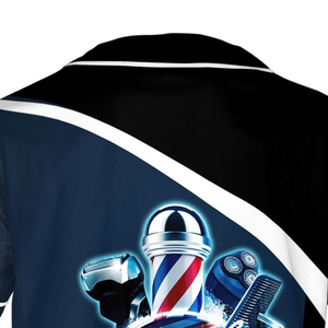 New Arrival High Quality Barber Sublimation Uniform Breathable Eco-Friendly Polyester Smock with Custom Logo Washable - Product Image 5