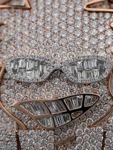 Collier pendentif papillon entièrement micro-pavé en moissanite taille brillant, serti griffe, en argent sterling 925 plaqué or 18 carats, style Hip Hop - Product Image 4