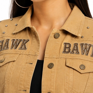 Women <b>Cropped</b> <b>Denim</b> <b>Jacket</b> Modern Fashion Casual Style Trendy Design Custom Made Export Quality Premium <b>Denim</b> <b>Jacket</b> - Product Image 4
