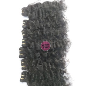 Arrow Exim Mèches de cheveux indiens Remy bouclés profonds, double trame, fabriquées à la machine, cheveux bruts d'un seul donneur du Tamil Nadu, 100g, pour tissage - Product Image 4