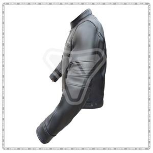 Blouson en cuir grande taille pour homme, haute qualité, nouvelle collection, coupe-vent, fermeture éclair, respirant, pour moto et course automobile - Product Image 3