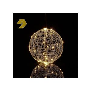Lámpara Colgante de Bola de Ratán Iluminada con Cadena LED para Decoración Navideña, en Oferta a Precio Especial, Venta al Por Mayor, Alta Calidad - Product Image 1