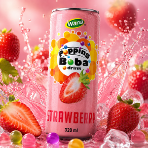 Boisson aux bulles prête à boire de qualité supérieure, saveur fraise, canette 320 ml, conception d'étiquette gratuite, OEM ODM, fabricant vietnamien - Product Image 2