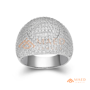 <b>Mens</b> <b>Silver</b> Diamond Style CZ Dome <b>Ring</b> Hip Hop Luxury Statement <b>Ring</b> <b>for</b> <b>Men</b> - Product Image 5