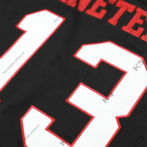 T-shirt de football personnalisé Delta Sigma DST, noir et rouge, style streetwear, année de fondation, en polyester respirant - Product Image 4