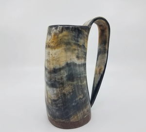 Classic Horn <b>Mug</b> with Thor's Hammer Design Handmade Eco-Friendly Beer Wine <b>Mug</b> <b>Large</b> Capacity Handle - Product Image 4