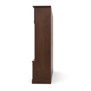 Custom Modern Classic Teak Wood <b>TV</b> Wall Unit Entertainment Cabinet for Hotel Apartment Villa - Product Image 4