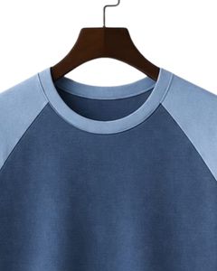 Custom Mens Raglan Jersey Short Sleeve T Shirt Cotton Polyester Crew Neck Casual Contrast Sleeve <b>Baseball</b> <b>Tee</b> OEM Apparel Supply - Product Image 5