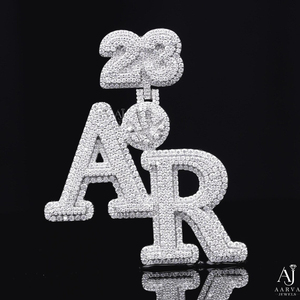 Custom Letter Moissanite Pendant 925 Sterling Silver Rhodium/Gold Plated Iced Out Charm Jewelry for Unisex Party Gift - Product Image 3