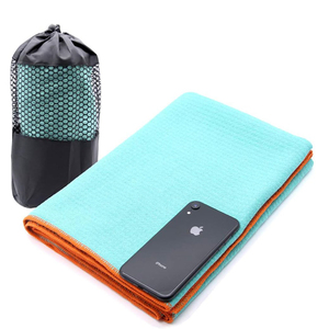 Serviette de sport, de bain, de gym, de plage, de yoga en bambou 100% coton en tissu éponge, unie, teinte, toutes couleurs et tailles, serviettes de yoga - Product Image 6