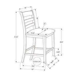 Juego de 2 Sillas de Comedor Tapizadas de Estilo Transicional de 44 Pulgadas de Altura para Comedor y Cocina - Product Image 4