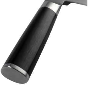 Couteau à légumes de 7 pouces en acier Damas, lame large et tranchante, couteau de cuisine avec manche en bois de Pakka noir pour la préparation des légumes - Product Image 4