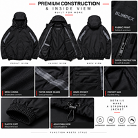 Veste technique imperméable à capuche pour homme, personnalisable en gros, légère, coupe-vent, pour l'extérieur, OEM, marque privée Blimpex INT