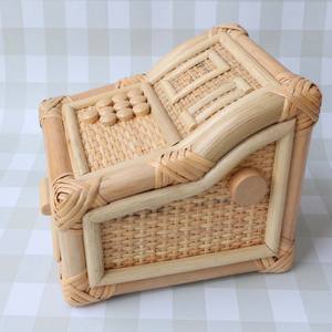 Modèle unique de caisse enregistreuse en bois, jouets, prix le plus bas, vente exceptionnelle, caisse enregistreuse en rotin naturel pour jeu de rôle pour enfants - Product Image 2