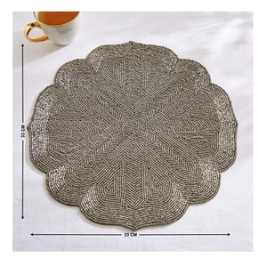 <b>Beaded</b> <b>Placemats</b> Set Christmas Decor New Year Celebrations Flower Design <b>Beaded</b> <b>Placemat</b> Hot Sale - Product Image 3