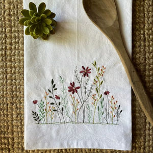 Paños de Cocina Reutilizables Nature4u 100% Algodón, Diseño Bordado de Flores Silvestres, Ecológicos, de Secado Rápido, Alta Absorción de Agua, Personalizables - Product Image 1