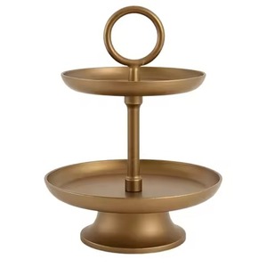 ชุดจัดวางเค้กโลหะทันสมัย ชั้นวางขนมหวาน ที่วางคัพเค้ก ของตกแต่งหรูหรา - Product Image 1