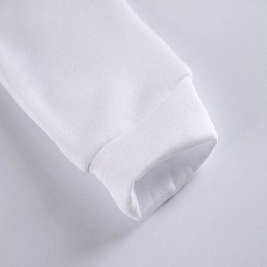 Sudadera con Capucha Blanca para Hombre, Corte Regular, Color Sólido, Informal, Tejida, Manga Larga, Transpirable, para Otoño - Product Image 3