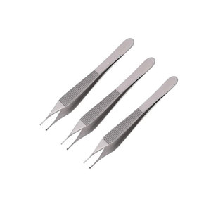 Nouvel arrivage : Ensemble d'instruments chirurgicaux manuels pour la chirurgie plastique, comprenant 3 pinces à tissus Adson 1X2 et pinces dentées de 4,75 pouces - Product Image 1