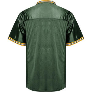 Maillots de football en maille respirante 100 % polyester personnalisés en gros, col en V, manches courtes, avec nom et numéro imprimés, service OEM - Product Image 2