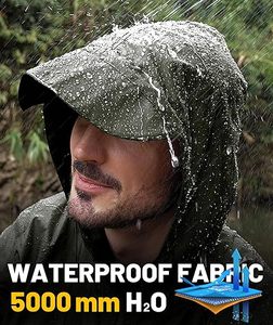 Wholesale Designer Men's Winter Long Outdoor Hooded Windbreaker Jacket Stand Collar Vintage Lightweight Windproof Waterproof - Product Image 5