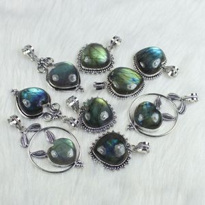 จี้หัวใจลาบราดอไรต์สวยงามเครื่องประดับดีไซน์เนอร์ฝังหนามเตยเทคโนโลยีจี้แฟชั่นขายส่ง - Product Image 6