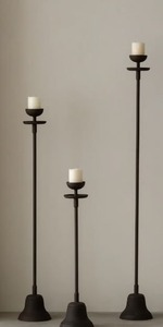 Ensemble de bougies LED coniques sans flamme, base en or élégante et unique, décoration d'intérieur - Product Image 2