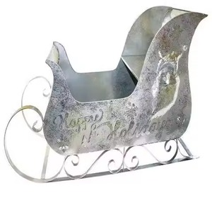 Traîneau de Noël vintage galvanisé de style luxueux, durable, pour décorations de table, dernier design - Product Image 2
