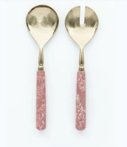 Meilleures ventes : Ensemble de cuillères à salade en acier inoxydable avec manche en résine, plaqué or PVD, ustensiles de cuisine, vaisselle, couverts - Product Image 4