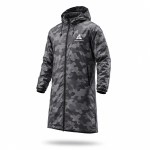Veste de pluie imperméable à capuche longue camouflage personnalisée, coupe-vent, respirante, pour hommes et femmes, randonnée, pêche, camping, travail - Product Image 1