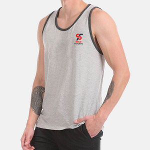 Camisetas sin mangas para hombre de estilo urbano Solid Trader, de primera calidad, material transpirable y buen ajuste para uso diario. - Product Image 3