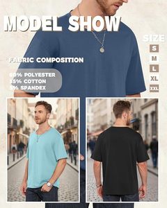 เสื้อยืดโอเวอร์ไซส์ผ้าฝ้ายแท้ 100% น้ำหนัก 220 กรัม พิมพ์ลายตามสั่งที่ไหล่ สไตล์ฮิปฮอป ไซส์ใหญ่พิเศษ ผ้าฝ้ายแท้ 100% ทรงบ็อกซี่ สำหรับผู้ชาย - Product Image 4