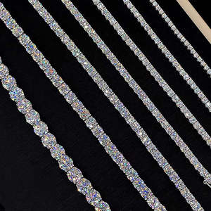 925 Sterling Silver Moissanite Tennis Bracelet Brilliant Cut Iced Luxury for Women <b>Men</b> Gift Party Wedding Engagement Anniversary - Product Image 5