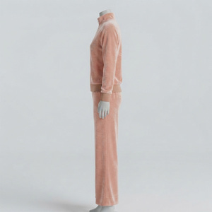 High Quality Winter Women's Solid Embroidered Full Length Hoodie <b>Tracksuit</b> Set 100% Cotton <b>Velour</b> Skinny Fit Patches High Street - Product Image 2