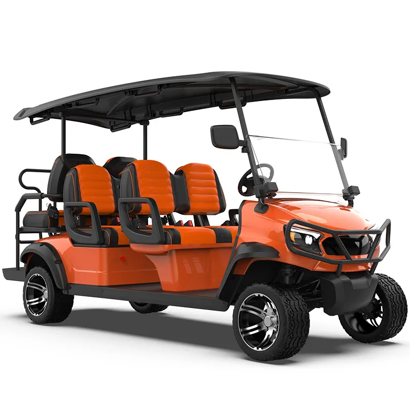 Factory Supply 4+2 Seater Lithium Battery Electric Golf Carts For Sale