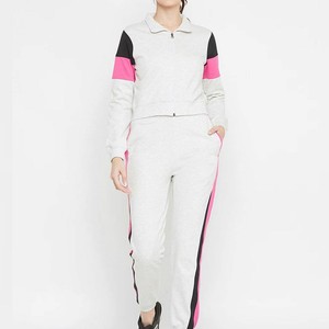 Wholesale Women's Hooded Slim Fit 100% Cotton Tracksuit Sets Breathable Winter Jogging Suit with Eco-Friendly Features OEM ODM - Product Image 1