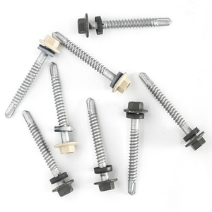 PDC Model 12 Hex Head Self Drilling <b>Screw</b> Bonded EPDM Washer Carbon Steel Coarse Thread <b>Galvanized</b> Zinc Plated Class 4.8/6.8 - Product Image 5