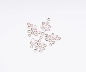 Diamant CVD cultivé en laboratoire, taille rose, 2,6-3,0 MM, clarté VS, couleur champagne fantaisie, percé au laser, pour bijoux personnalisés OM GEMS - Product Image 4
