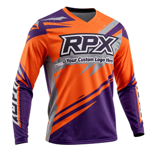Ropa de Moda de Diseño Personalizado, Jersey de Motocross de Algodón, Poliéster y Elastano, Ropa de Carreras de Motocicleta, Jersey de Motocross - Product Image 3