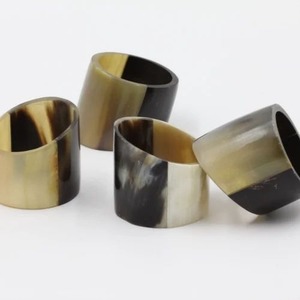Ronds de serviette élégants et classiques en corne de buffle écologique pour les fêtes - Product Image 5
