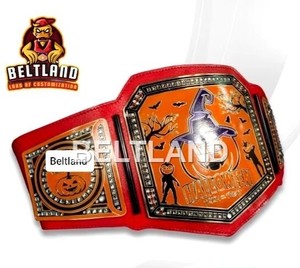 Ceinture de champion Halloween Citrouille Beltland en alliage de zinc, taille haute, en cuir PU, unisexe, design personnalisé, équipement d'arts martiaux - Product Image 2