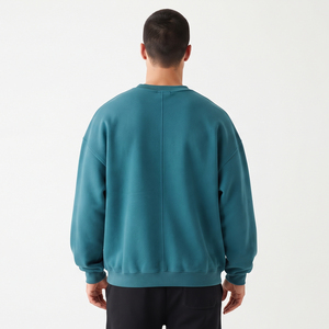 Sweat-shirt ample à manches longues pour homme, 100 % coton, coupe décontractée, style streetwear hiver - Product Image 2