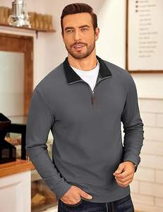 เสื้อสเวตเชิ้ตแขนยาวคอเต่าแบบซิปครึ่งตัวผ้าฟลีซสำหรับผู้ชาย - Product Image 4