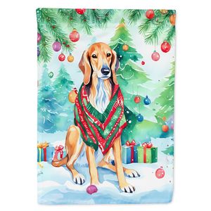 Multicolor Saluki Navidad gran porche decorativo patio Banner ilustraciones pared colgante poliéster casa bandera manga poste para - Product Image 1