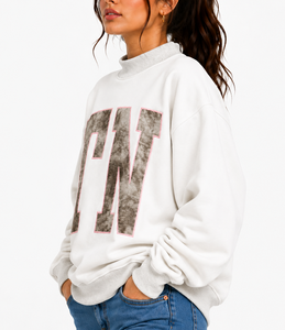 Sudadera Reversible Personalizada OEM para Mujer, Cuello Alto, Estilo Vintage, Tallas Grandes, Informal, de Forro Polar, para Invierno - Product Image 3