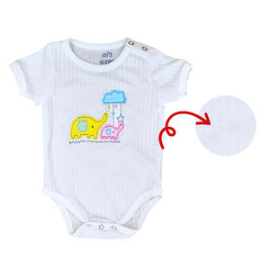 Pijama Enterizo de Manga Corta para Bebés Recién Nacidos, Niños y Niñas, Diseño de Oso, Cremallera YKK Suave, Invierno, Hecho en Tailandia, Venta al por Mayor - Product Image 1