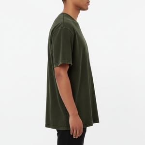 T-shirt délavé style vintage 230 GSM en coton, coupe oversize pour homme, streetwear décontracté, doux et confortable, service OEM - Product Image 4