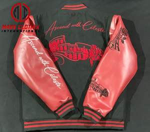 แจ็คเก็ตวาร์ซิตี้ถักนิตติ้งสำหรับผู้ชาย แบบ OEM สั่งทำพิเศษสำหรับฤดูหนาว สไตล์สตรีทแวร์สุดหรู ตกแต่งด้วยงานปักไหมเชนีล ขนแกะ หนัง และกระดุม - Product Image 3