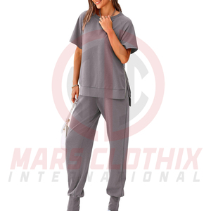 Top Selling Product Custom Made Women Summer <b>Tracksuits</b> New Design Custom Logo Ladies Jogger 2 Piece Summer <b>Tracksuit</b> - Product Image 2