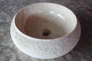 Lavabo en céramique texturé martelé - Product Image 1